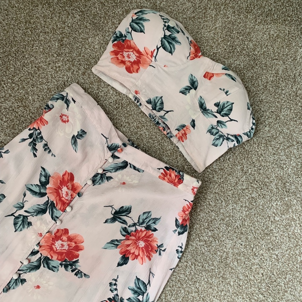 American eagle skirt and crop top set